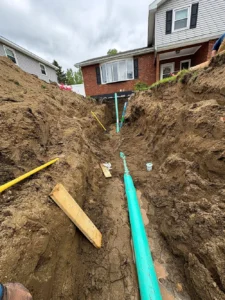 Underground sewer line inspected by Empire State Plumbing in the Capital Region